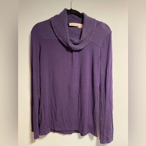 DKNY purple cowl neck long sleeve size M